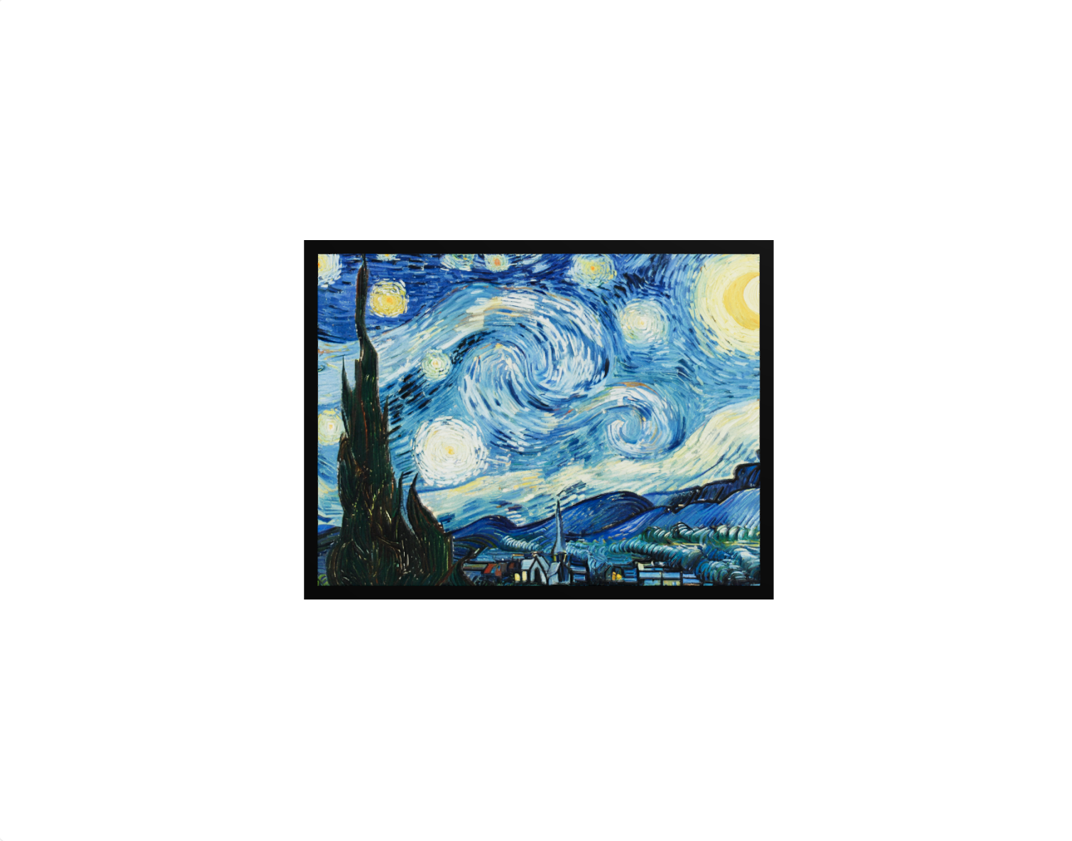 Van Gogh Starry Night backlit LightBox art panel by AnchorLabs